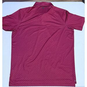 Greyson Men's Large Burgundy Polka Dot Golf Polo Shirt Old Head GolfLinksIreland